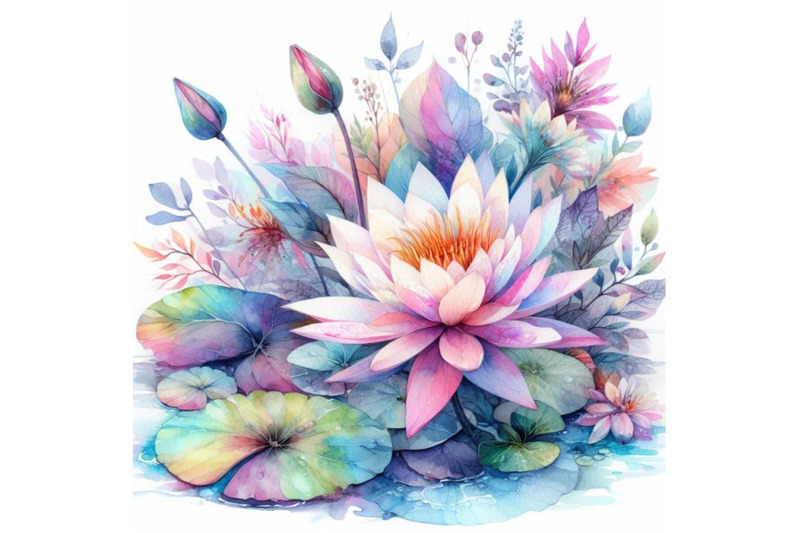 4-watercolor-watercolor-beautiful-water-lily-colorful-background