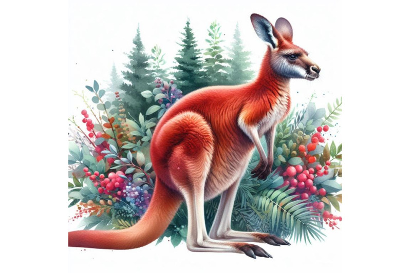 4-watercolor-australian-big-red-kangaroo-isolate-on-white-background-c