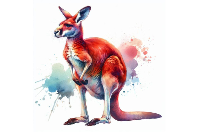 4-watercolor-australian-big-red-kangaroo-isolate-on-white-background-c