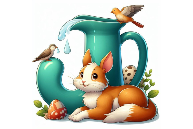 4-illustration-of-animal-alphabet-j-with-jug-on-white-background