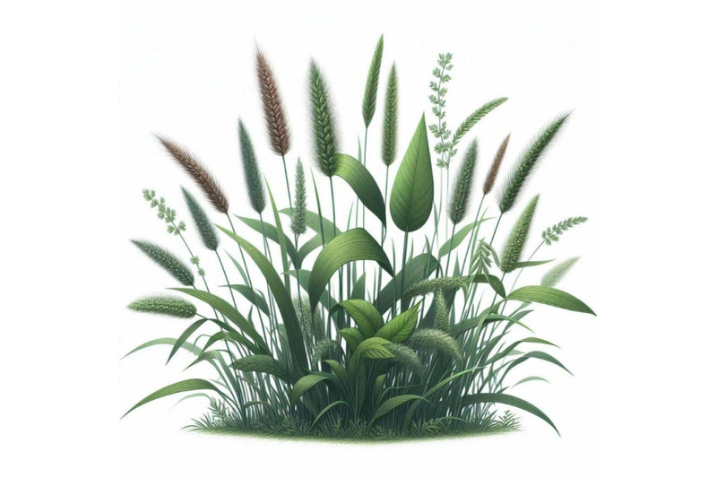 4-illustration-of-close-up-of-grass-plant-on-white-background