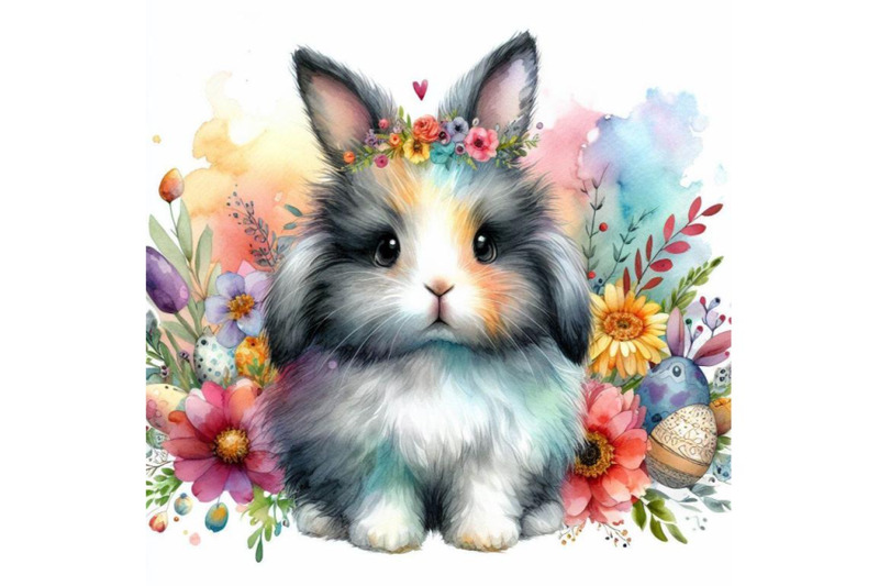 4-watercolor-cute-baby-rabbit-animal-colorful-background