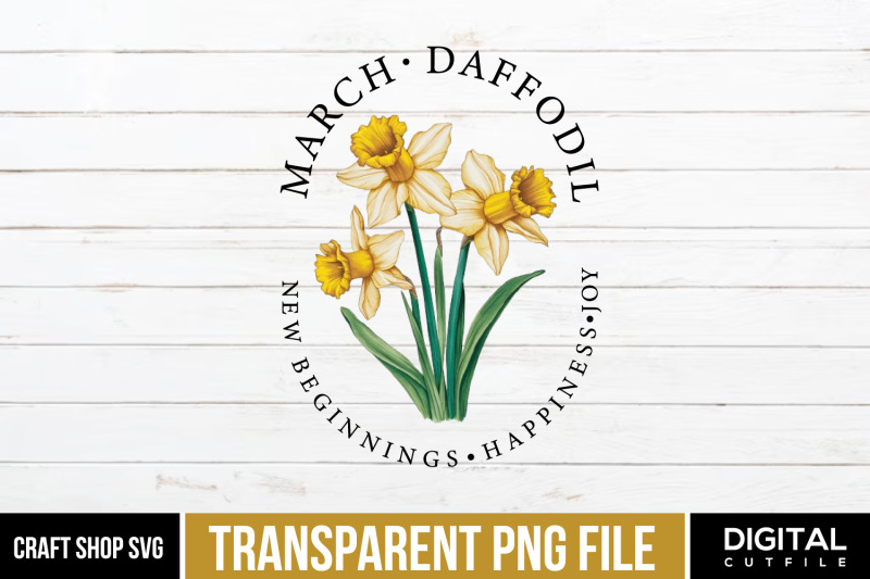 march-daffodil-birth-month-png