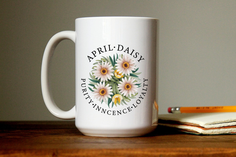 april-daisy-birth-month-sublimation-png