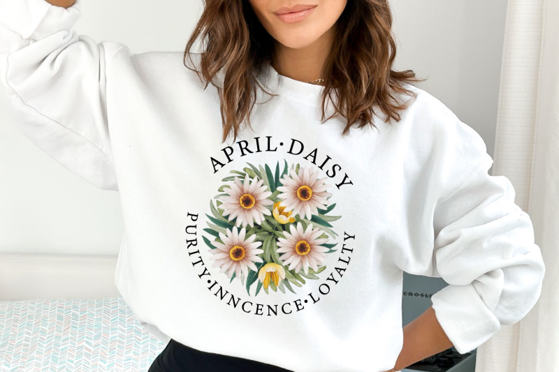 april-daisy-birth-month-sublimation-png