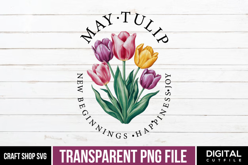 may-tulip-birth-month-flower-sublimation-png