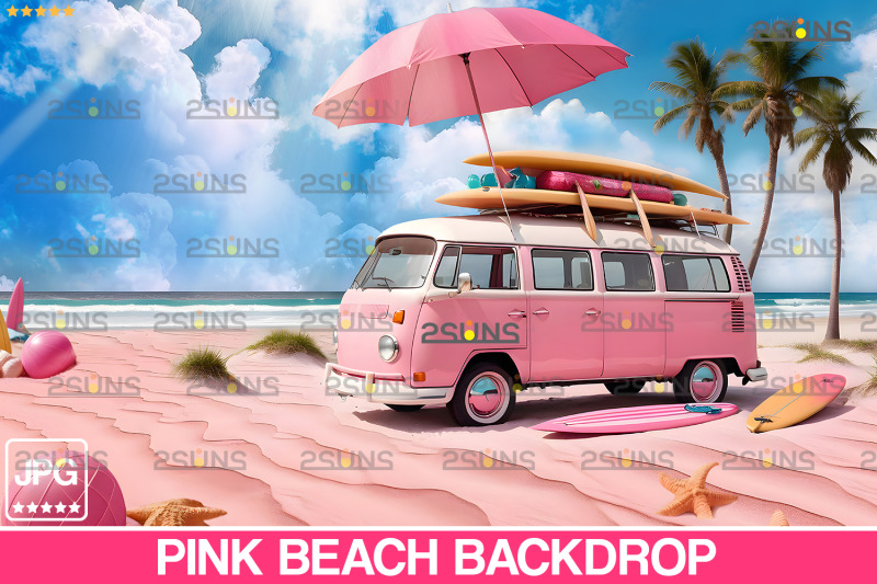 pink-beach-van-backdrop-dream-house-summer-backdrop