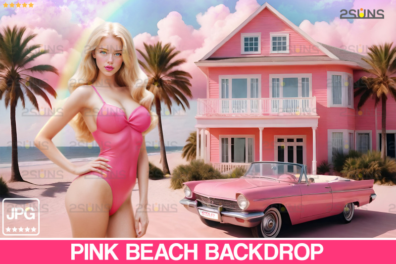 dream-house-backdrop-pink-beach-backdrop-summer