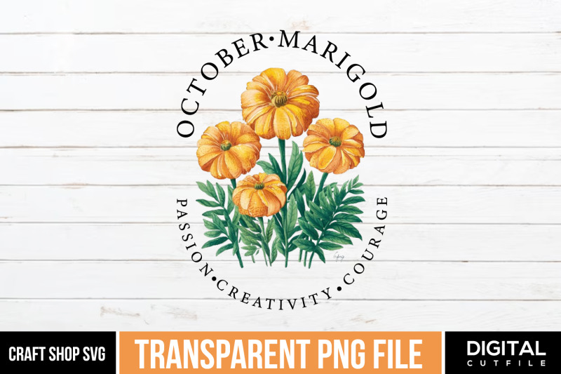 october-marigold-birth-month-flower-png