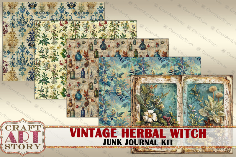 vintage-herbal-witch-junk-journal-pages-scrapbook