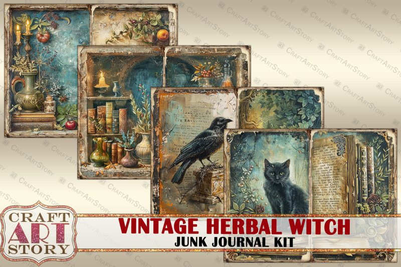 vintage-herbal-witch-junk-journal-pages-scrapbook