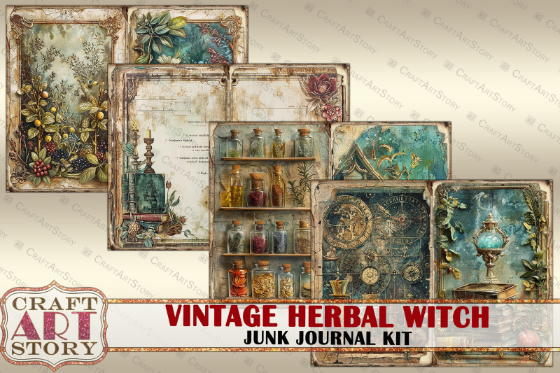 vintage-herbal-witch-junk-journal-pages-scrapbook