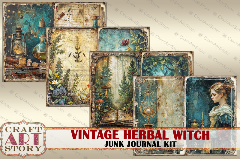 vintage-herbal-witch-junk-journal-pages-scrapbook