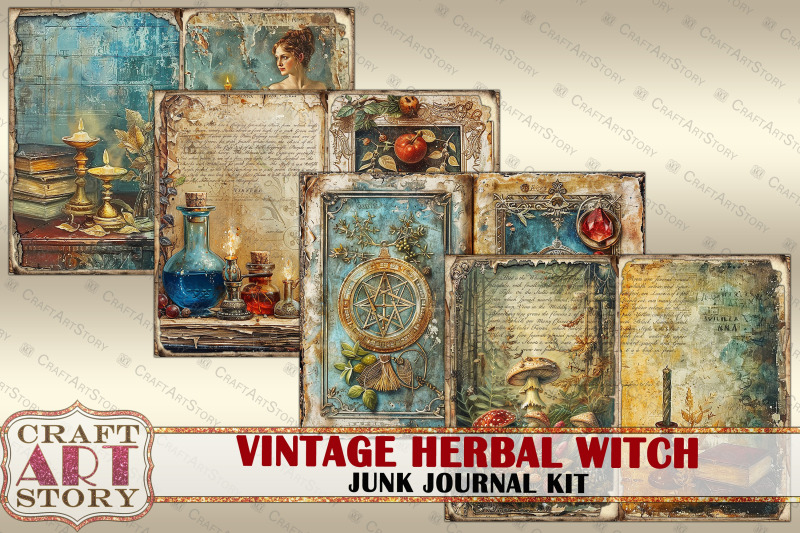 vintage-herbal-witch-junk-journal-pages-scrapbook