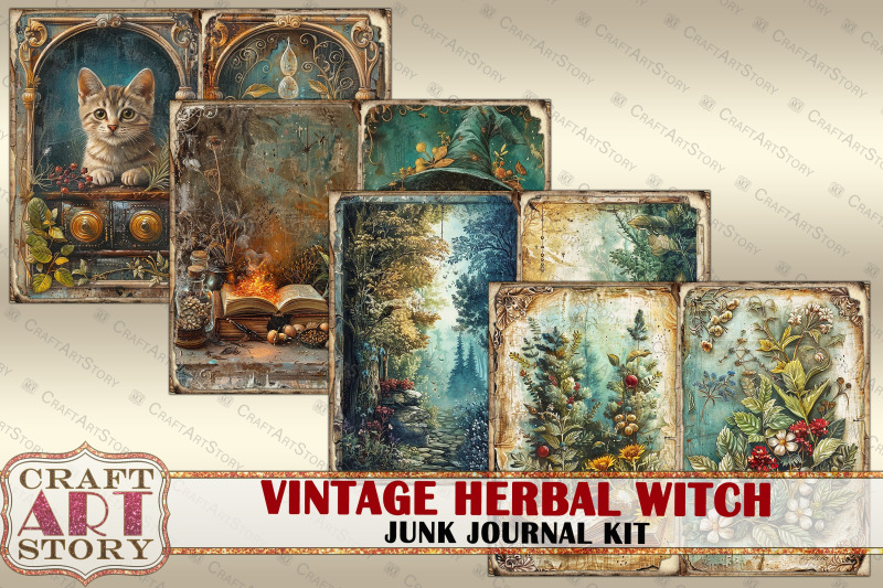 vintage-herbal-witch-junk-journal-pages-scrapbook