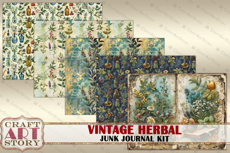 vintage-herbal-junk-journal-pages-2-scrapbook-herb-witch