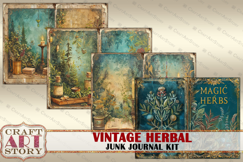 vintage-herbal-junk-journal-pages-2-scrapbook-herb-witch