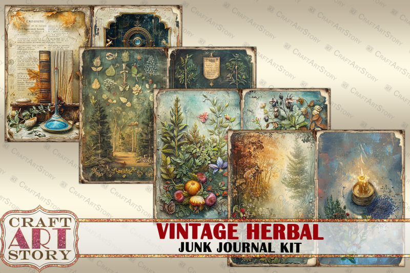 vintage-herbal-junk-journal-pages-2-scrapbook-herb-witch