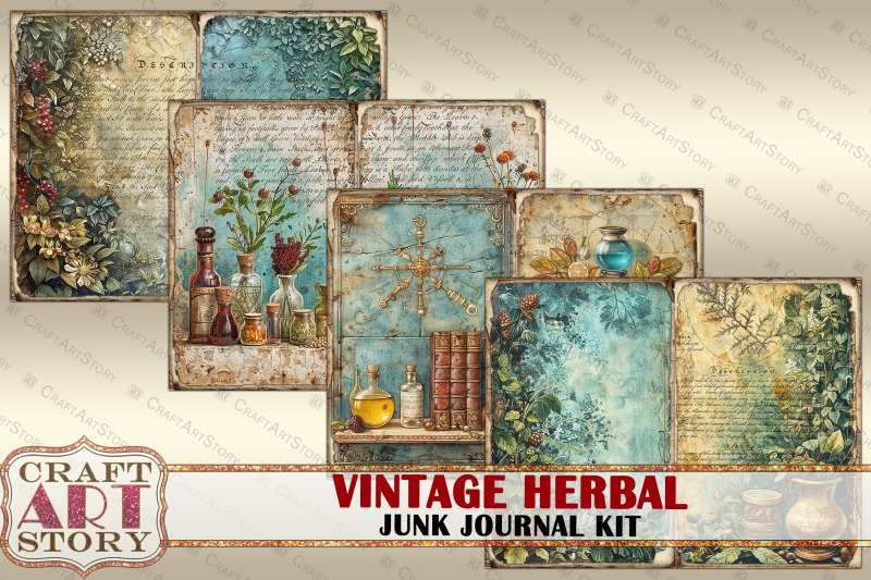 vintage-herbal-junk-journal-pages-2-scrapbook-herb-witch