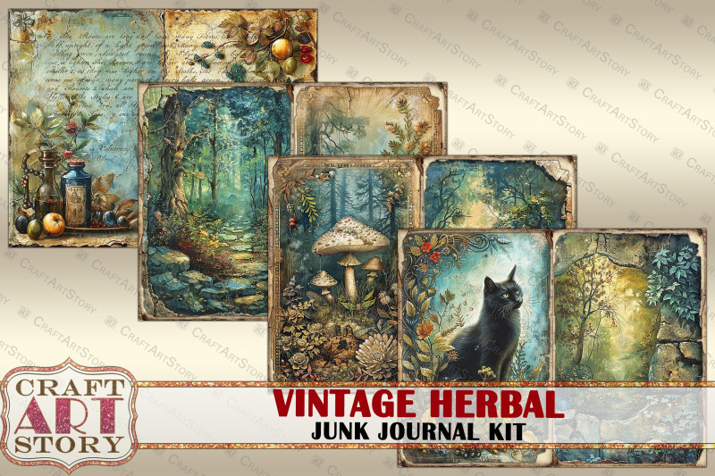 vintage-herbal-junk-journal-pages-2-scrapbook-herb-witch