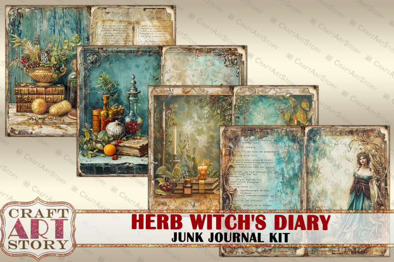 vintage-herb-witch-039-s-diary-junk-journal-pages-3-scrapbook