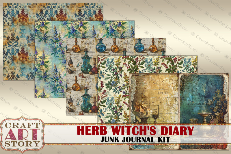 vintage-herb-witch-039-s-diary-junk-journal-pages-3-scrapbook