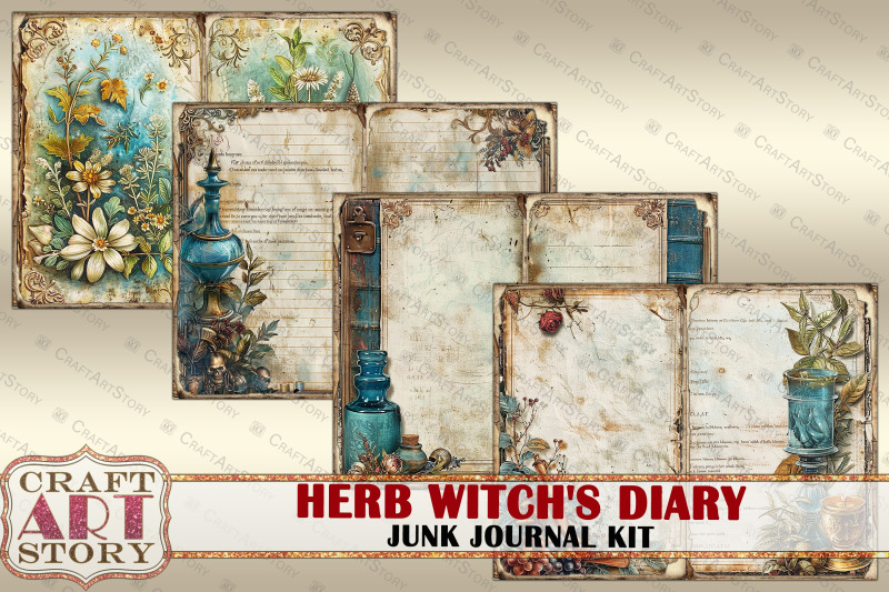 vintage-herb-witch-039-s-diary-junk-journal-pages-3-scrapbook