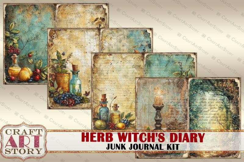 vintage-herb-witch-039-s-diary-junk-journal-pages-3-scrapbook