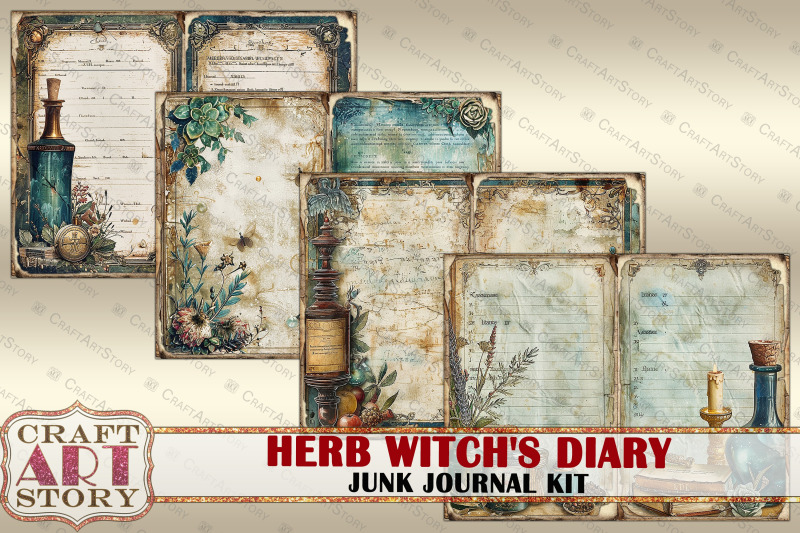 vintage-herb-witch-039-s-diary-junk-journal-pages-3-scrapbook