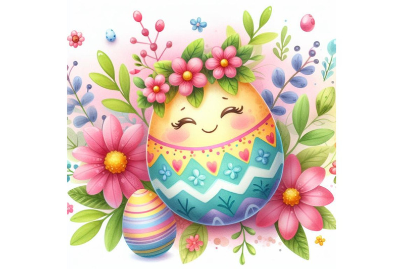 4-watercolor-illustration-of-cute-easter-egg-decorated-with-flowers-c