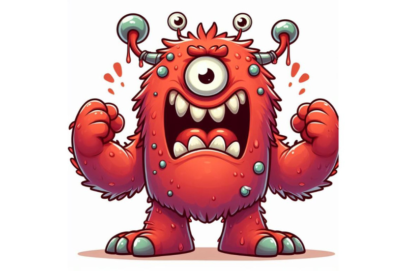 4-a-cartoon-monster-with-an-angry-expression