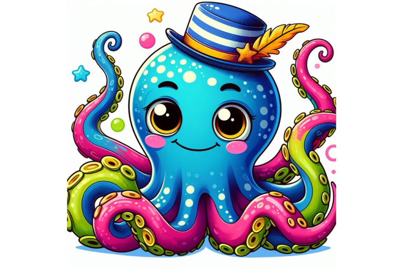 4-a-cartoon-octopus-in-colorful-hues
