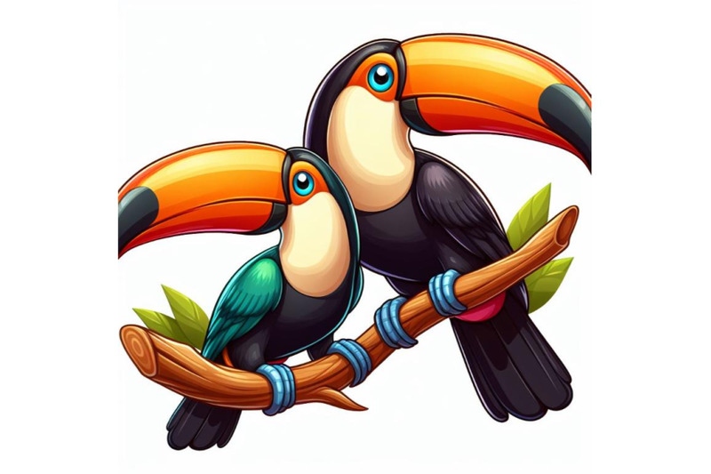 4-two-toucan-birds-perched-on-a-branch