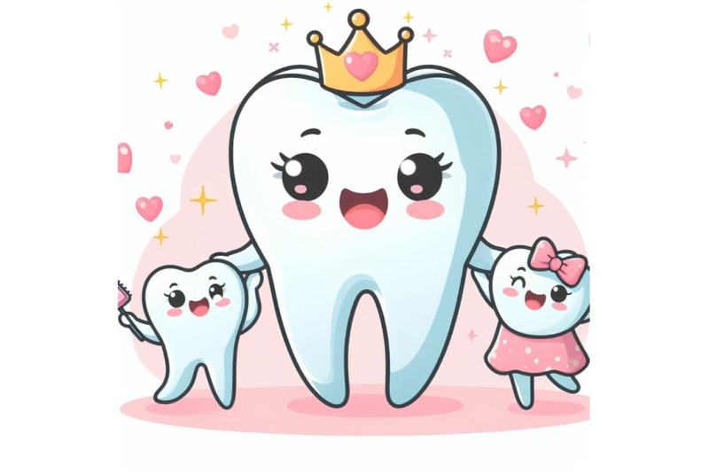 4-cute-cartoon-tooth-smile-happily-with-happy-mother-day