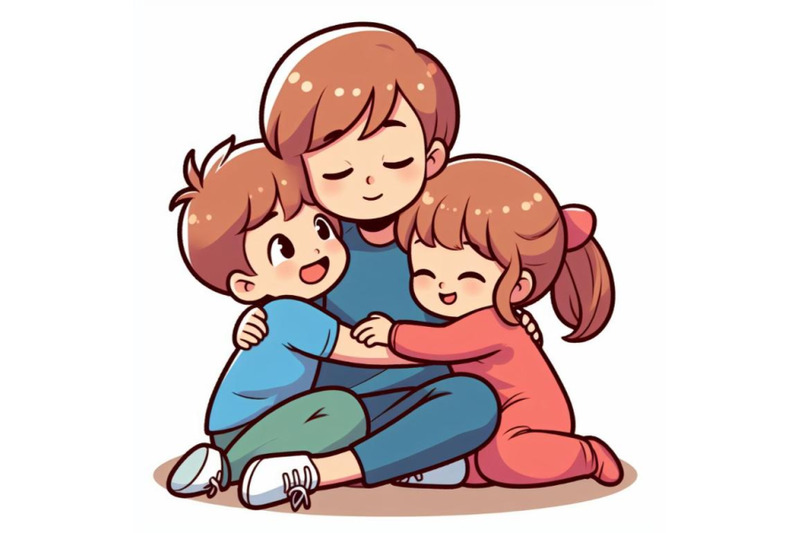 4-kids-hugging-their-mother