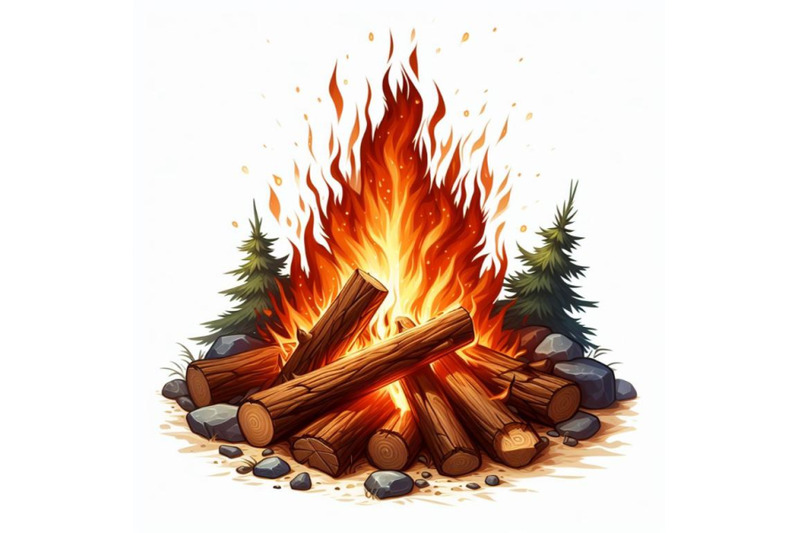 4-burning-bonfire-with-wood