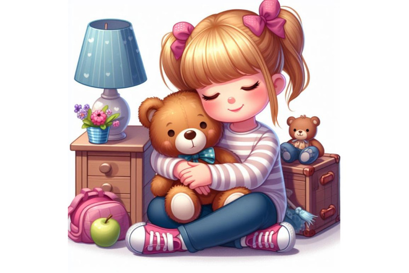 4-a-girl-hugging-a-teddy-bear