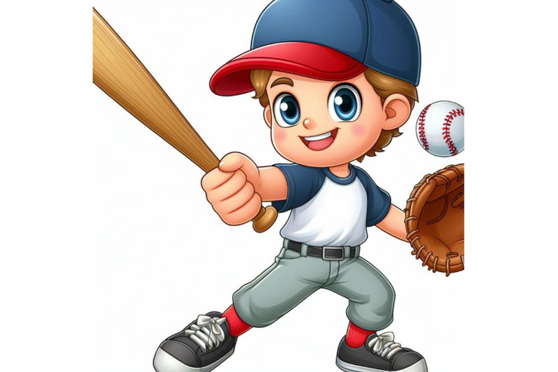 4-cartoon-a-baseball-player