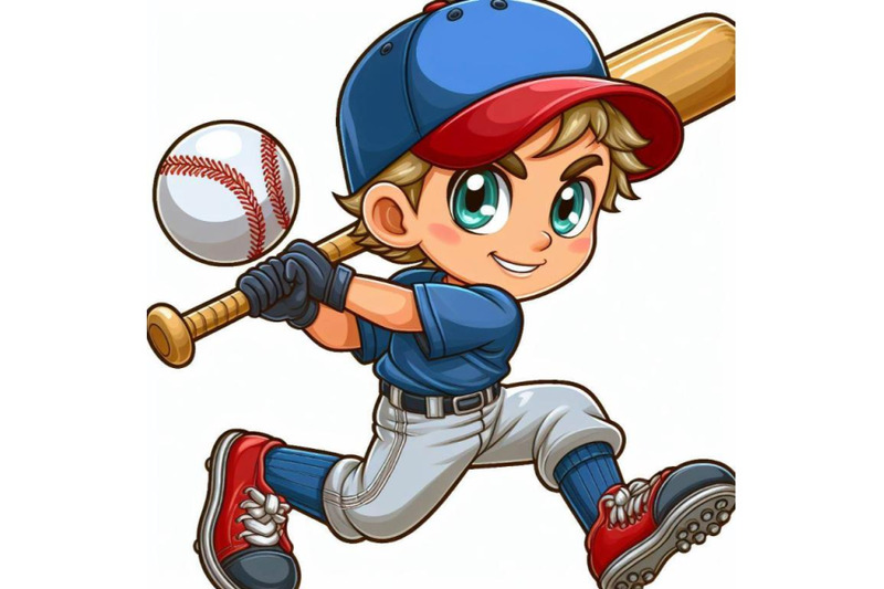 4-cartoon-a-baseball-player