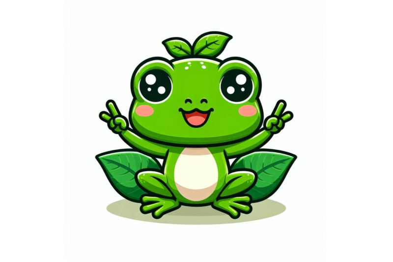 4-cute-green-frog-character