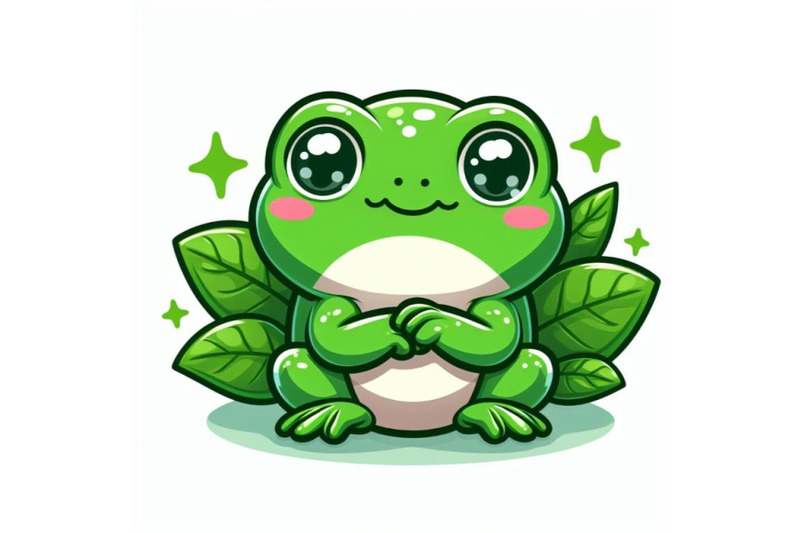 4-cute-green-frog-character