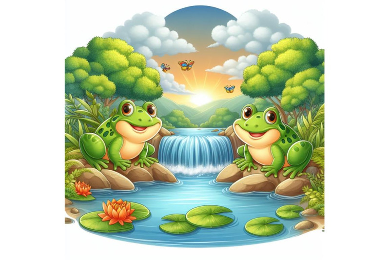 4-two-frogs-around-the-river