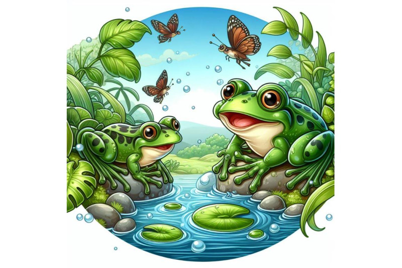 4-two-frogs-around-the-river