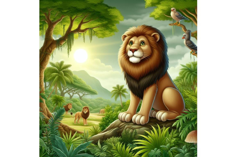 4-lion-in-the-deep-jungles