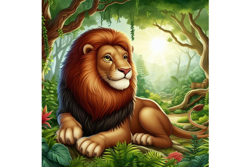 4-lion-in-the-deep-jungles