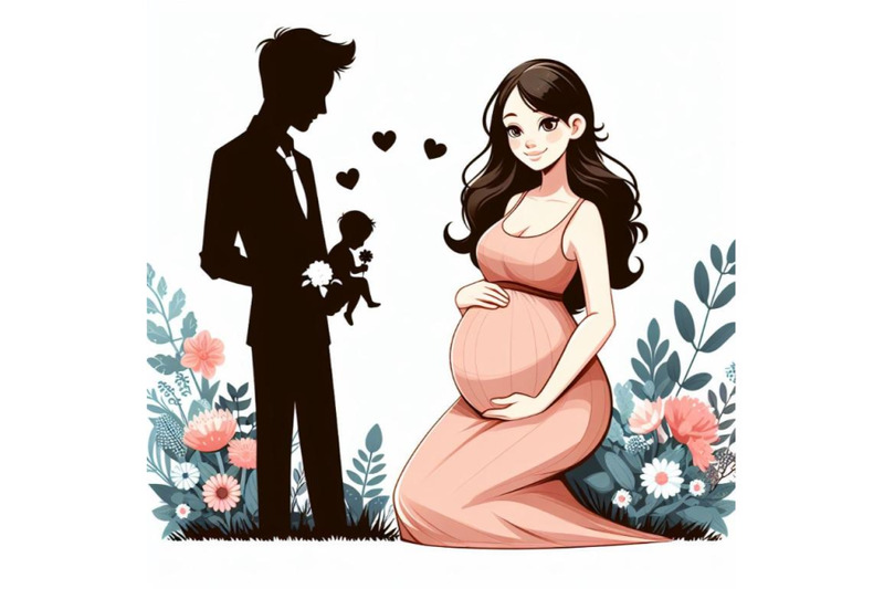 4-silhouette-of-pregnant-woman-with-a-husband