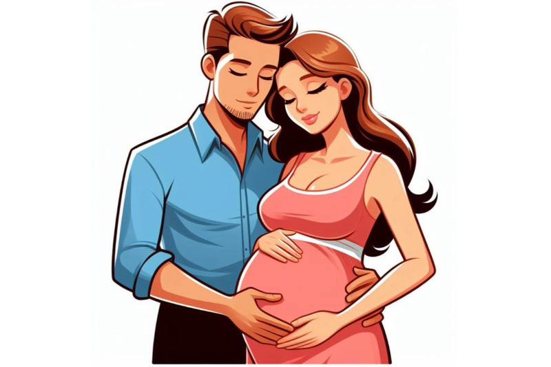 4-silhouette-of-pregnant-woman-with-a-husband