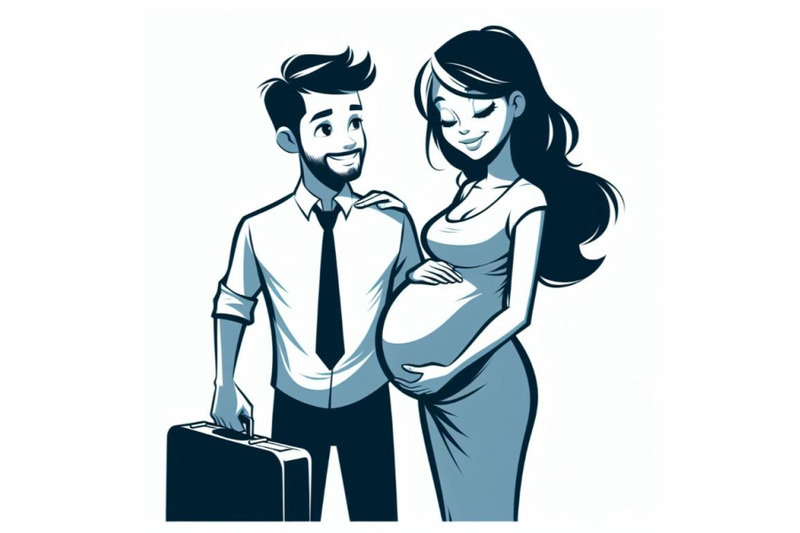 4-silhouette-of-pregnant-woman-with-a-husband