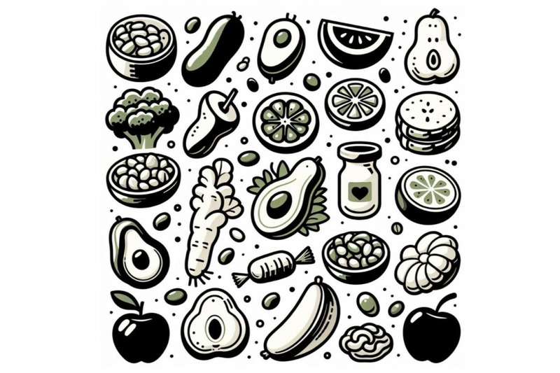 4-fresh-healthy-food-pods-whole-flat-lay-icons