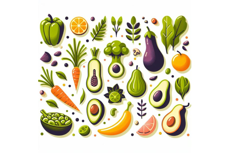 4-fresh-healthy-food-pods-whole-flat-lay-icons